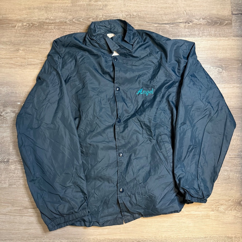 Vintage NYC Transit MTA Coaches Jacket Navy Blue Angel Auburn Sportswear Large